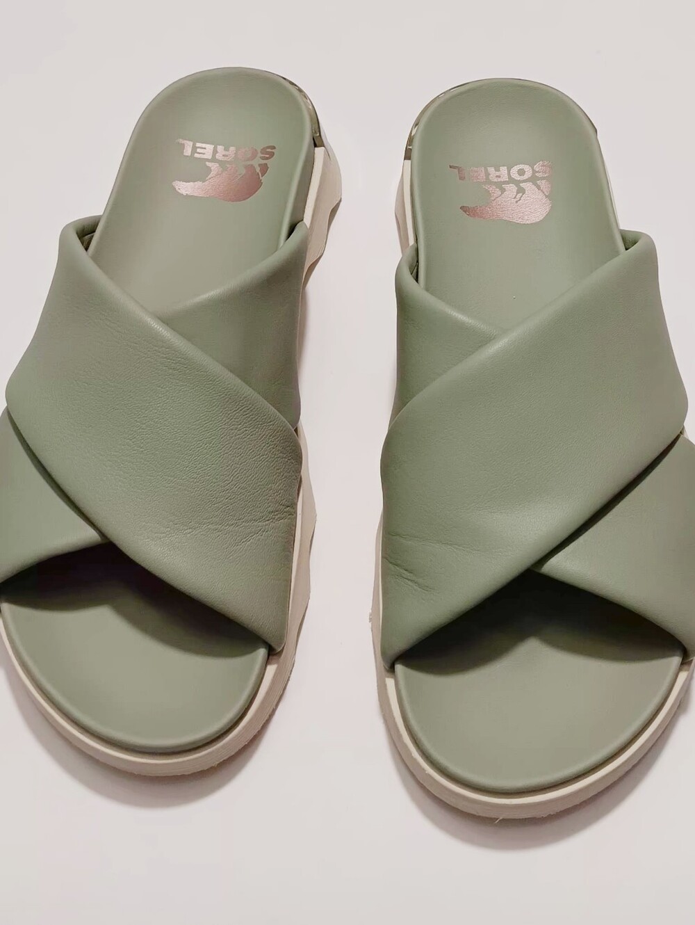 SOREL Women's Sage Green Viibe  Crisscross   Sandals Size 6.5